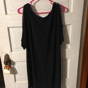 Black evening dress.